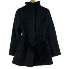 UNTITLED アンタイトル ベルト付き ウール アンゴラ混 コート size1/ブラック