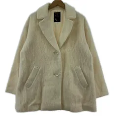 N. Natural Beauty Basic エヌ ナチュラルビューティーベーシック シャギーミドルコート sizeM/アイボリー