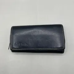 良品　Paul Smith　ポールスミス　キーケース　4連　キーリング付き　レザー　黒　ブラック