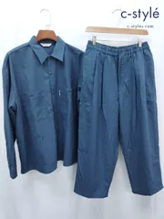 L595 [人気] COOTIE PRODUCTIONS クーティー プロダクションズ セットアップ シャツ M パンツ S ブルー系 | ★