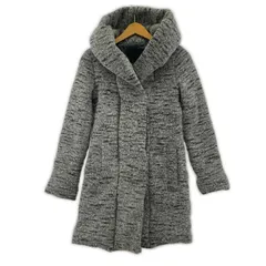 UNTITLED アンタイトル ウール混 ダウンコート size1/グレー×ブラック