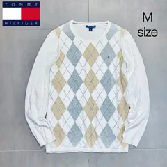 TOMMY HILFIGER トミーヒルフィガー　アーガイル ニット　Mサイズ