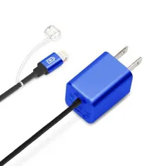 iPhone ケーブル 1A ブルー Lightningコネクタ AC充電器 タフケーブル アップル認証 高級感 PGA 【定形外郵便にて発送】【1週間以内発送】