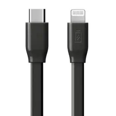 iPhone ケーブル ブラック フラット USB Type-C Lightning USBケーブル 急速充電 充電 1.5m PGA 【ゆうパケットにて発送】【1週間以内発送】