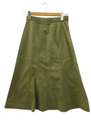トリココムデギャルソン tricot COMME des GARCONS スカート ロング カーキ Aライン 綿 コットン M ボトムス