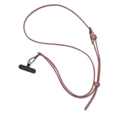 スマホショルダー ストラップホルダー PU レザー ワイン レッド 全機種対応 iPhone スマホ 携帯ストラップホルダー 携帯ストラップ ベルト フェイクレザー 肩掛け 首掛け 首かけ 斜めがけ 【ゆうパケットにて発送】【1週間以内発送】