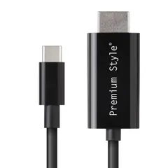 スマホ テレビ ケーブル USB TYPE-C HDMI ミラーリング 3m 300cm ブラック PGA PG-SUCTV3MBK 【ゆうパケットにて発送】【1週間以内発送】