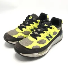 【中古】New Balance M992AF スニーカー 27.5cm イエロー ブラック グレー ニューバランス[10]