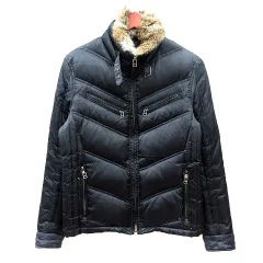 エムケーミッシェルクランオム MK MICHEL KLEIN HOMME ダウンジャケット ラビットファー 46 S 黒 ブラック /MN