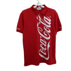 【美品】Jack Bunny(ジャックバニー) ポロシャツ コカ・コーラ柄 メンズ 5 262-1160521 ゴルフウェア 2512-0492 中古