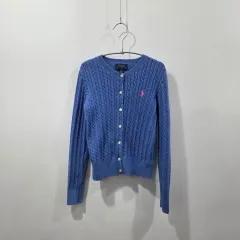ポロラルフローレン キッズ ケーブル ニット カーディガン M/8/10