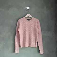 ポロ ラルフローレン ラムウール ケーブル編みニット ピンク