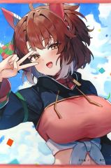 [중고] 동인 포스터 태피스트리 캘린더계 [말 딸 프리티 더비] B2 태피스트리 댄츠 프레임(흑백 카나에) C104/아유야