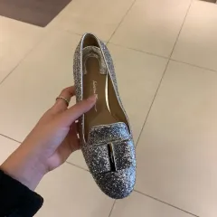 Ferragamo フェラガモ グリッター フラットシューズ