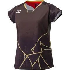YONEX ヨネックス ウィメンズゲームシャツ(フィットシャツ) テニス ゲームシャツウィメンズ (20962-015)、ブラウン