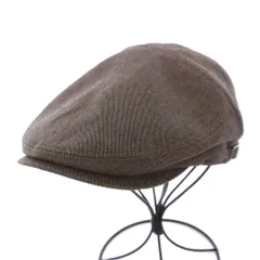 カシラ CA4LA ハンチング帽 帽子 麻 リネン混 ワンカラー M 茶 ブラウン TAM02510 /BB