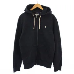 ポロ ラルフローレン POLO RALPH LAUREN ジップアップパーカー スウェット 長袖 裏起毛 スモールポニー L 紺 /KH