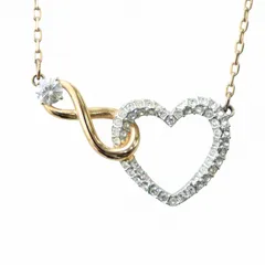 スワロフスキー SWAROVSKI Infinity ネックレス アクセサリー ペンダント ロゴ クリスタル ハート ゴールド色 5518865 ■GY18 /MQ
