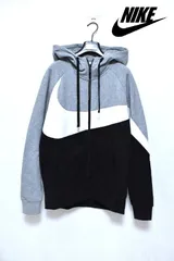 新品 NIKE BIG SWOOSH 裏起毛 スウェットパーカー【S】【M】【L】BQ6459-063 HBR STMT フルジップパーカー フーディ