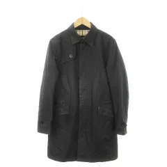 バーバリーブラックレーベル BURBERRY BLACK LABEL ステンカラーコート キルティングライニング 比翼 L 黒 ブラック /AH21 ■GY18のサムネイル