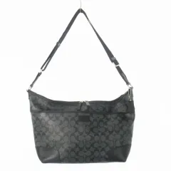 コーチ COACH ショルダーバッグ ワンショルダー PVC レザー 革 シグネチャー ロゴ型押し 黒 ブラック F71107 /CK4 ■GY18