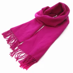 グレンプリンス Glen Prince マフラー ストール フリンジ 無地 ウール ピンク /AE