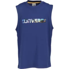 CONVERSE コンバース Jr.プリントノースリーブシャツ バスケットボール ＴシャツＪＲ (cb451353-2800)、C.ネイビー