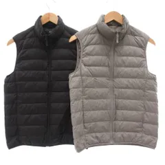 ユニクロ UNIQLO 20AW ウルトラライトダウンベスト 2点セット まとめ ナイロン S ブラック グレー /UO