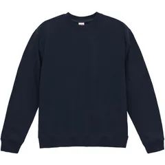 UnitedAthle ユナイテッドアスレ 8.8オンス オーセンティック パイル クルーネック スウェット(裏パイル) カジュアル スウェットトレーナー 53990、ネイビー