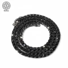 【トレンド最前線】AAAAA＋CZ ブラックテニスチェーンネックレス｜ブリンブリンアクセサリー　メンズ・レディース◎ユニセックス商品