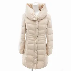 エニィスィス エニシス anySiS ダウンコート ビッグカラー ジップアップ ミドル丈 2 アイボリー /HO□ 0418