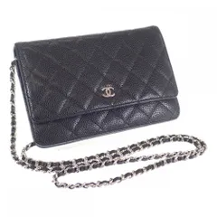 シャネル CHANEL マトラッセ クラシック チェーンウォレット ココマーク A33814_Y01864_C3906 長財布 キャビアスキン ブラック シルバー金具 レディース【中古】【Aランク】