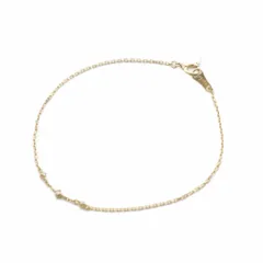 アガット agete ブレスレット K18 0.03ct 3Pダイヤ イエローゴールド