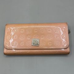 CLATHAS 花柄エンボス 長財布 ブラウン - メルカリ