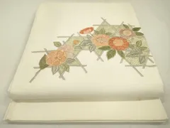 ZY-716 逸品 袋帯 汕頭刺繍 花唐草 太鼓柄 未使用品 美品 六通 正絹 袋帯 フォーマル リサイクル 正絹 手刺繍 金駒刺繍 汕頭刺繍 スワトウ