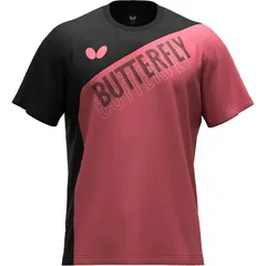 Butterfly バタフライ ノイアル・Tシャツ 卓球 半袖Ｔシャツ (47430-010)、コーラルピンク