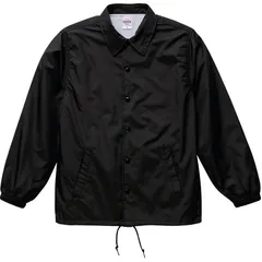 UnitedAthle ユナイテッドアスレ ナイロン コーチ ジャケット(裏地付) カジュアル ウインドジャケット (705901xx-2)、ブラック