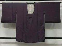 平和屋着物＃中国三大刺繍　スワトウ刺繍　道行コート　雪輪花文　桑の実色　正絹　逸品　CABB5524ua