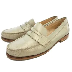 コールハーン COLE HAAN コインローファー シューズ レザー 6.5 ベージュ /AE