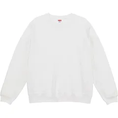 UnitedAthle ユナイテッドアスレ 10.0オンス ビッグシルエット クルーネック スウェット(裏パイル) カジュアル スウェットトレーナー (520501-1)、ホワイト