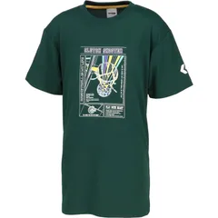 CONVERSE コンバース Jr.プリントTシャツ バスケットボール ＴシャツＪＲ (cb451357-4700)、D.グリーン