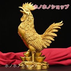 鶏鳴招福 金色置物 約3.2kg 開運 縁起物 鶏親子 大型 レトロ - メルカリ