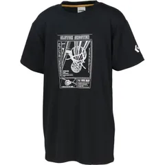 CONVERSE コンバース Jr.プリントTシャツ バスケットボール ＴシャツＪＲ (cb451357-1911)、ブラック×ホワイト