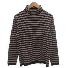 バーバリーブラックレーベル BURBERRY BLACK LABEL ロンT カットソー 長袖 2 黒 ブラック タートルネック ボーダー ホースロゴ /FF