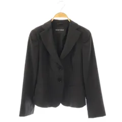 エンポリオアルマーニ EMPORIO ARMANI テーラードジャケット ストライプ 42 ブラック /ES ■OS