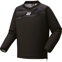 YONEX ヨネックス UNI 中綿Vブレーカー(フィットスタイル) テニス ピステシャツ (90095-007)、ブラック