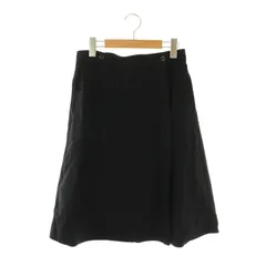 マーガレットハウエル MHL. ラップスカート 膝丈 1 ブラック /HK ■GY39 ■AX