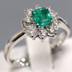 エメラルド 指輪 0.57ct ダイヤ0.19ct 11.0号 - メルカリ