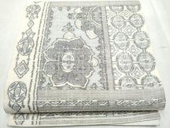 リネン×ヴィンテージ刺繍 パッチワークカーテン 間仕切り ナチュラル