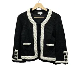 TO BE CHIC(トゥービーシック) カーディガン サイズ2 M レディース美品  - 黒×白 長袖